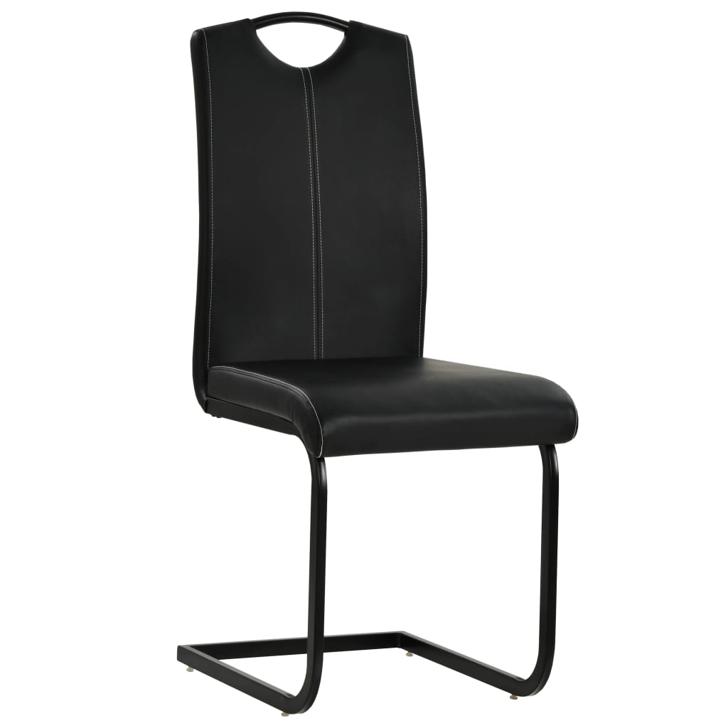 vidaXL Konzolne blagovaonske stolice od umjetne kože 6 kom crne