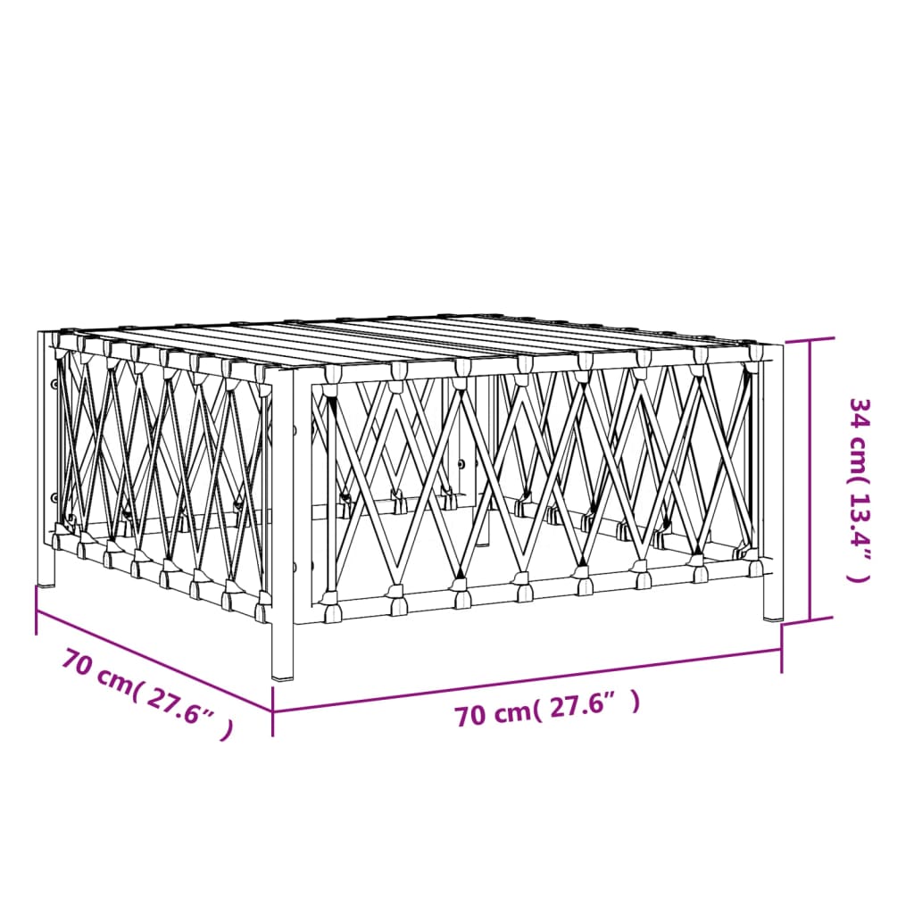 vidaXL Vrtni stol antracit 70 x 70 x 34 cm od tkane tkanine