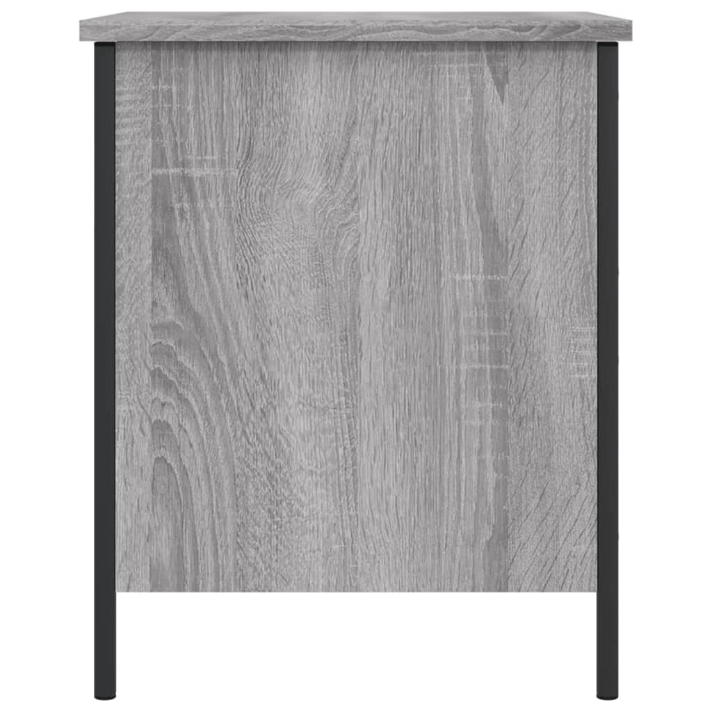 vidaXL Klupa za pohranu siva boja hrasta 40x42,5x50 cm drvena