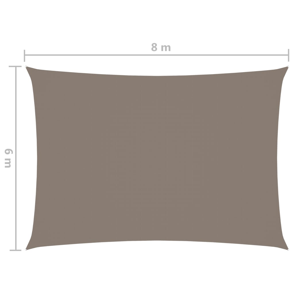 vidaXL Jedro protiv sunca od tkanine pravokutno 6 x 8 m smeđe-sivo