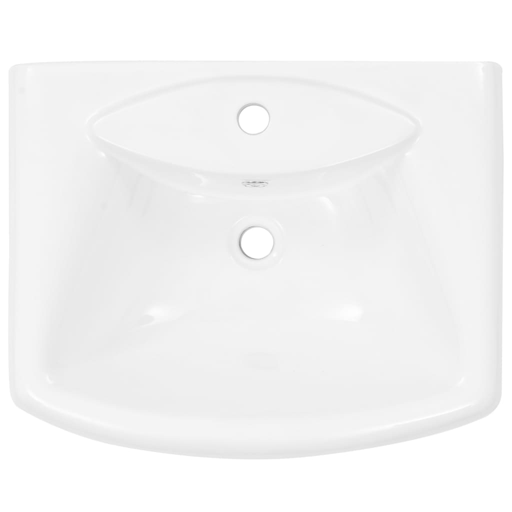 vidaXL Samostojeći umivaonik keramički bijeli 580 x 470 x 200 mm