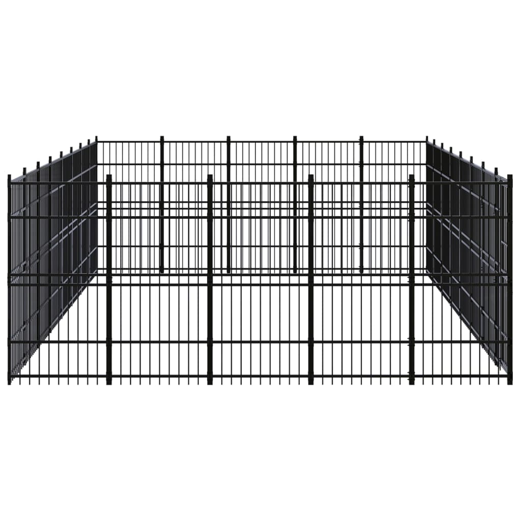 vidaXL Vanjski kavez za pse čelični 36,86 m²