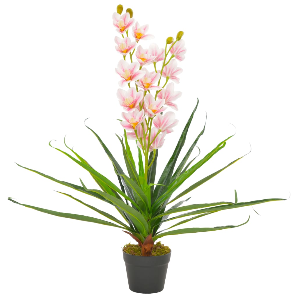 vidaXL Umjetna orhideja s posudom ružičasta 90 cm