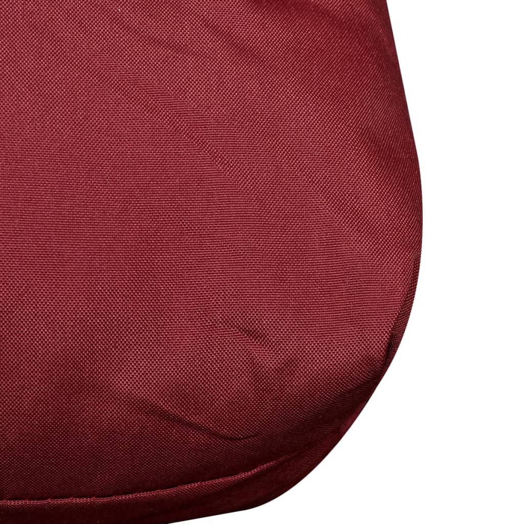 vidaXL Tapecirani jastuk za naslon sjedala vino crveni 120 x 40 x 10 cm