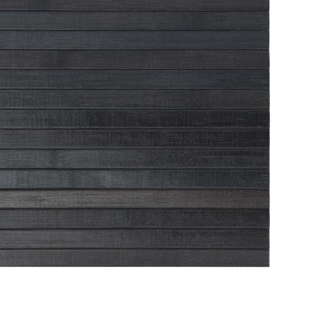 vidaXL Tepih pravokutni sivi 100 x 400 cm od bambusa