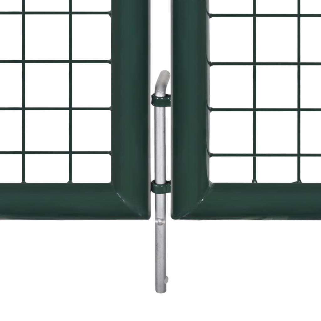 vidaXL Vrata za ogradu čelična 306 x 150 cm zelena