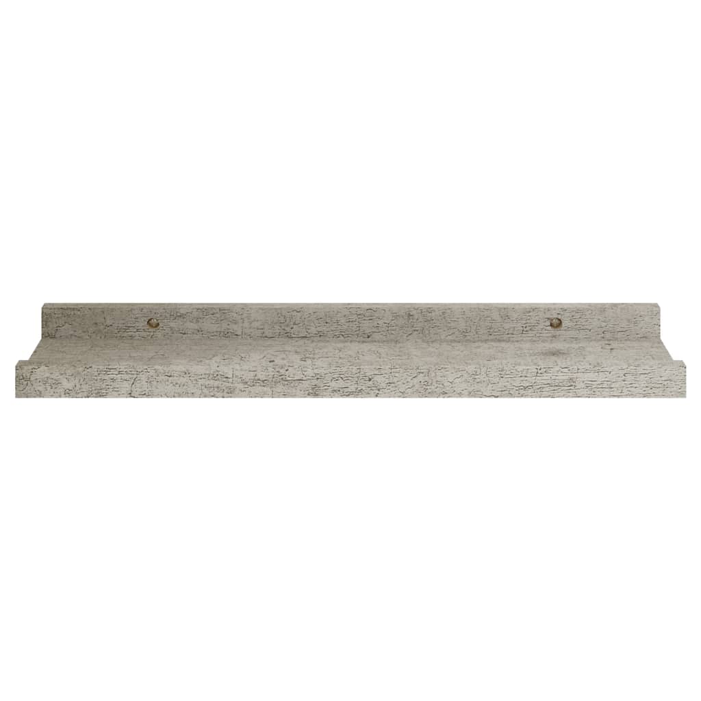 vidaXL Zidne police 4 kom siva boja betona 40 x 9 x 3 cm