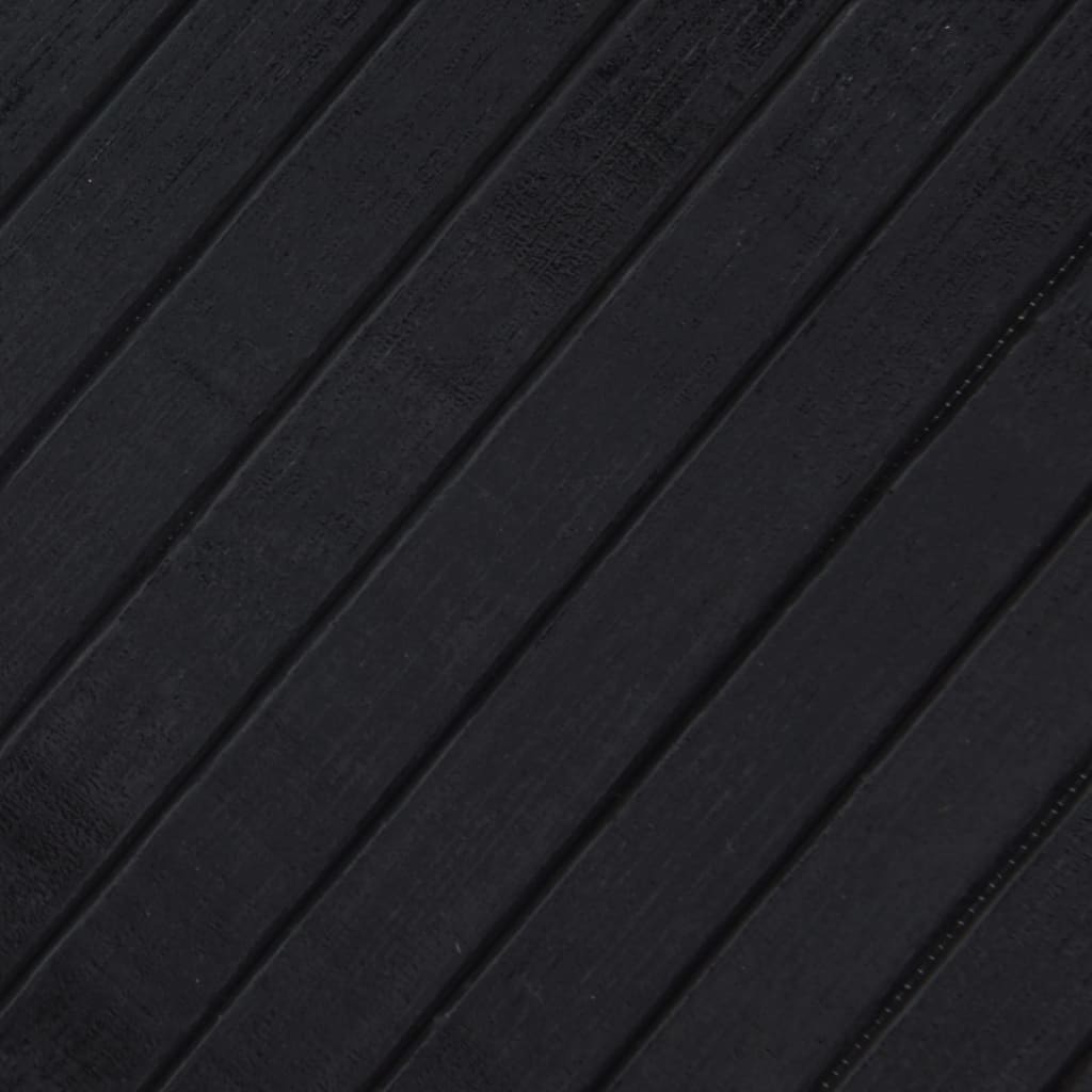 vidaXL Tepih pravokutni crni 100 x 500 cm od bambusa