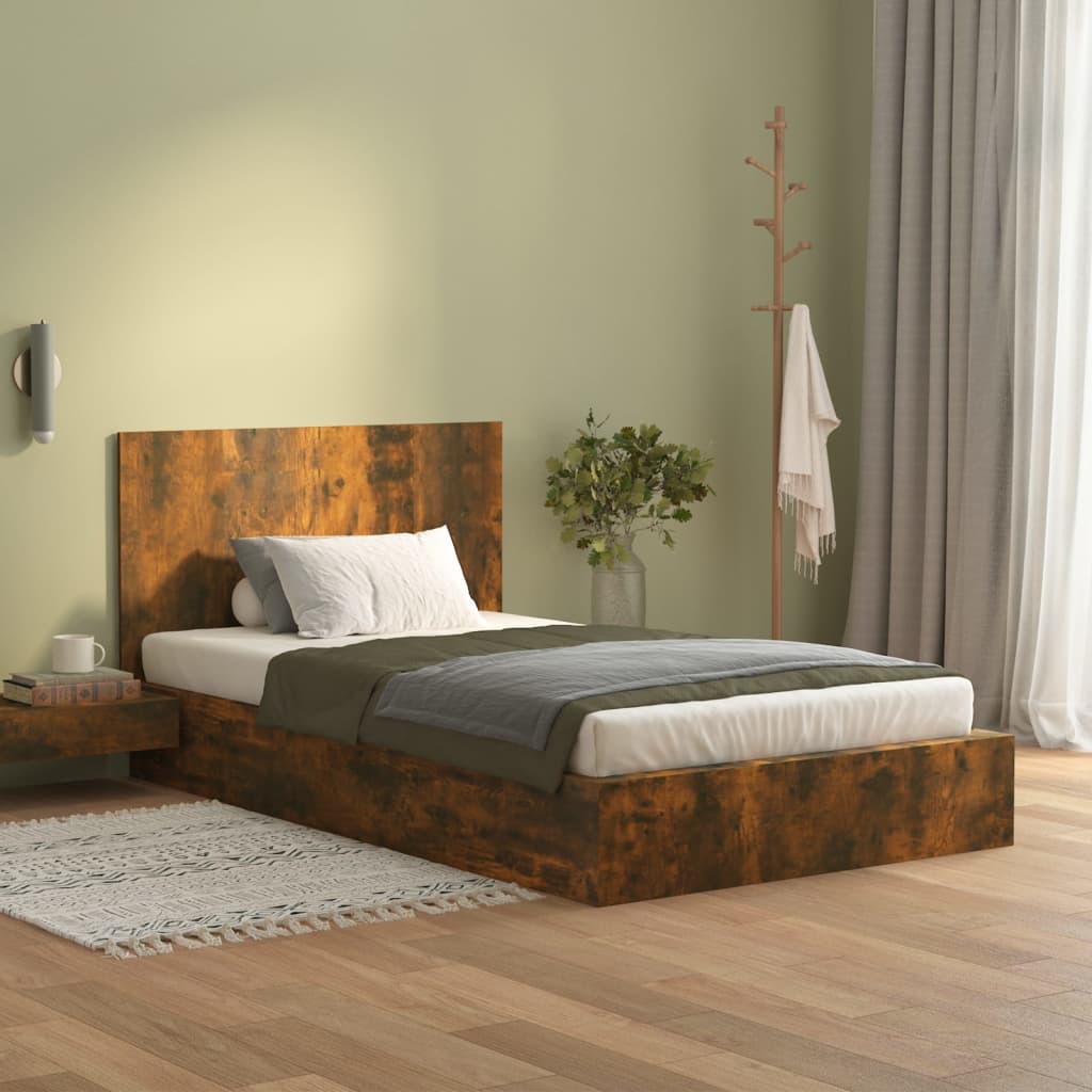 vidaXL Uzglavlje za krevet boja dimljenog hrasta 120x1,5x80 cm drveno