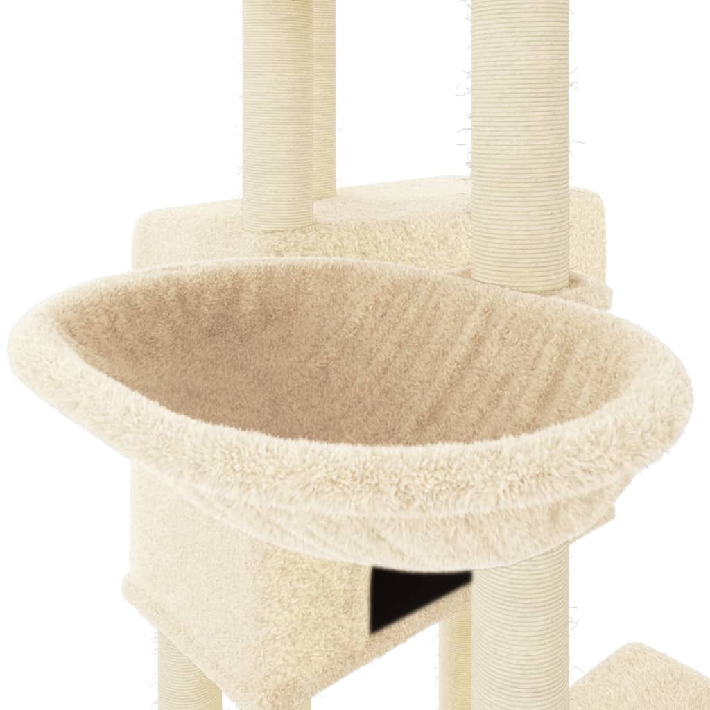 vidaXL Penjalica za mačke sa stupovima za grebanje krem 122 cm