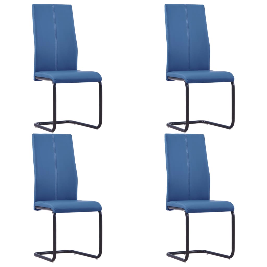 vidaXL Konzolne blagovaonske stolice od umjetne kože 4 kom plave