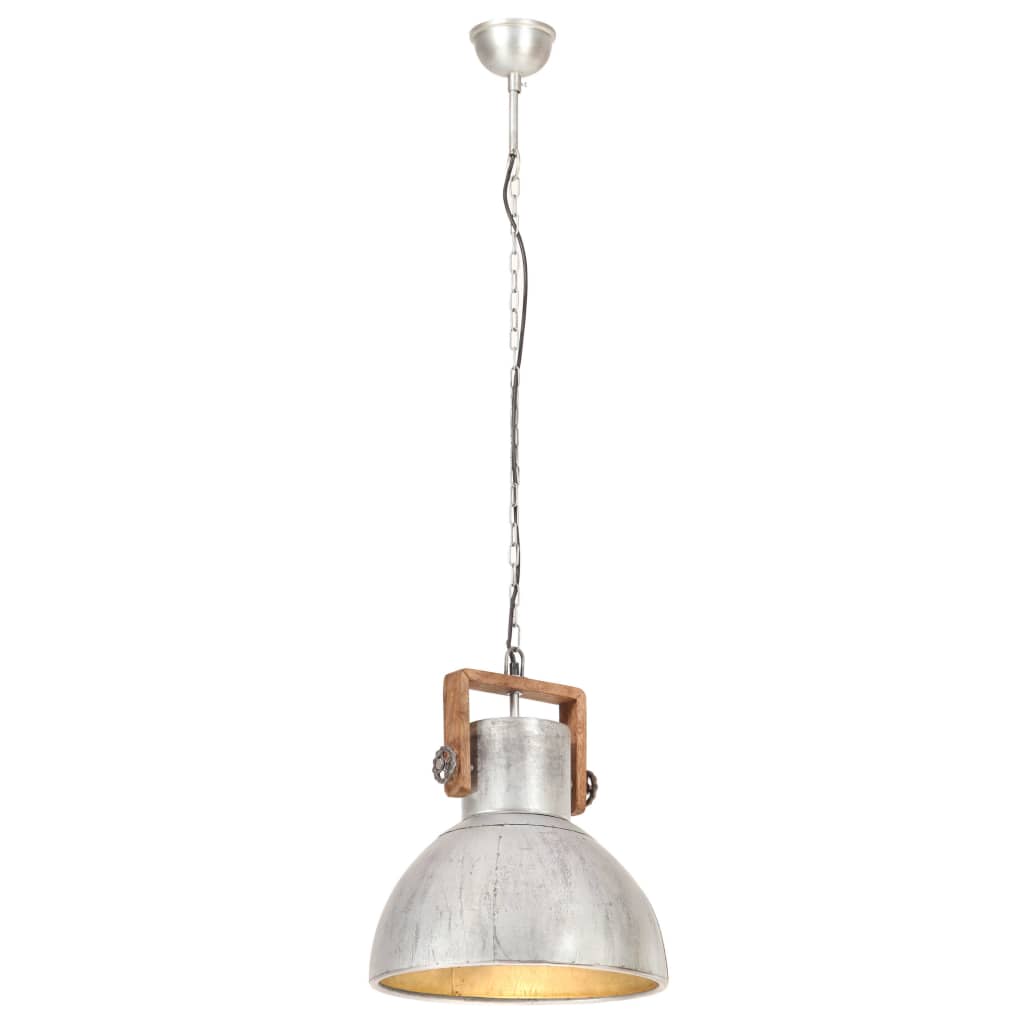 vidaXL Industrijska viseća svjetiljka 25 W srebrna okrugla 40 cm E27