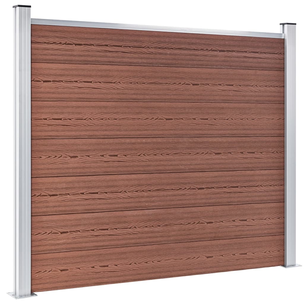 vidaXL Set panela za ogradu WPC 699 x 146 cm smeđi