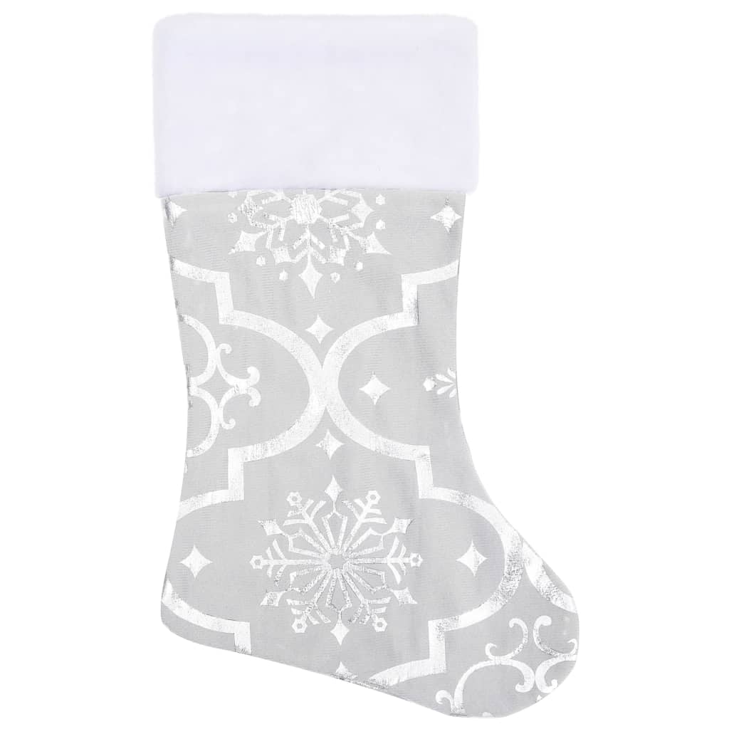 vidaXL Luksuzna podloga za božićno drvce s čarapom bijela 150 cm