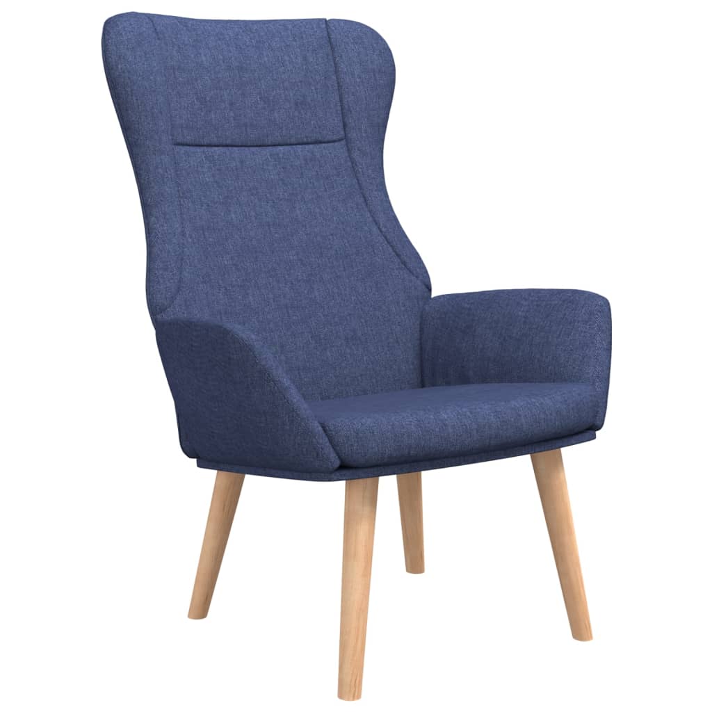 vidaXL Stolica za opuštanje od tkanine plava