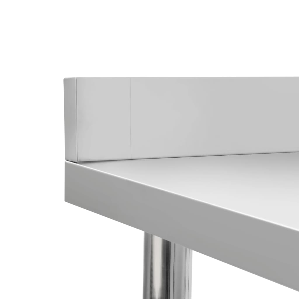 vidaXL Kuhinjski radni stol 120 x 60 x 93 cm od nehrđajućeg čelika