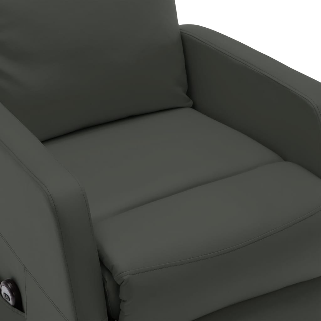 vidaXL Fotelja na podizanje od umjetne kože antracit