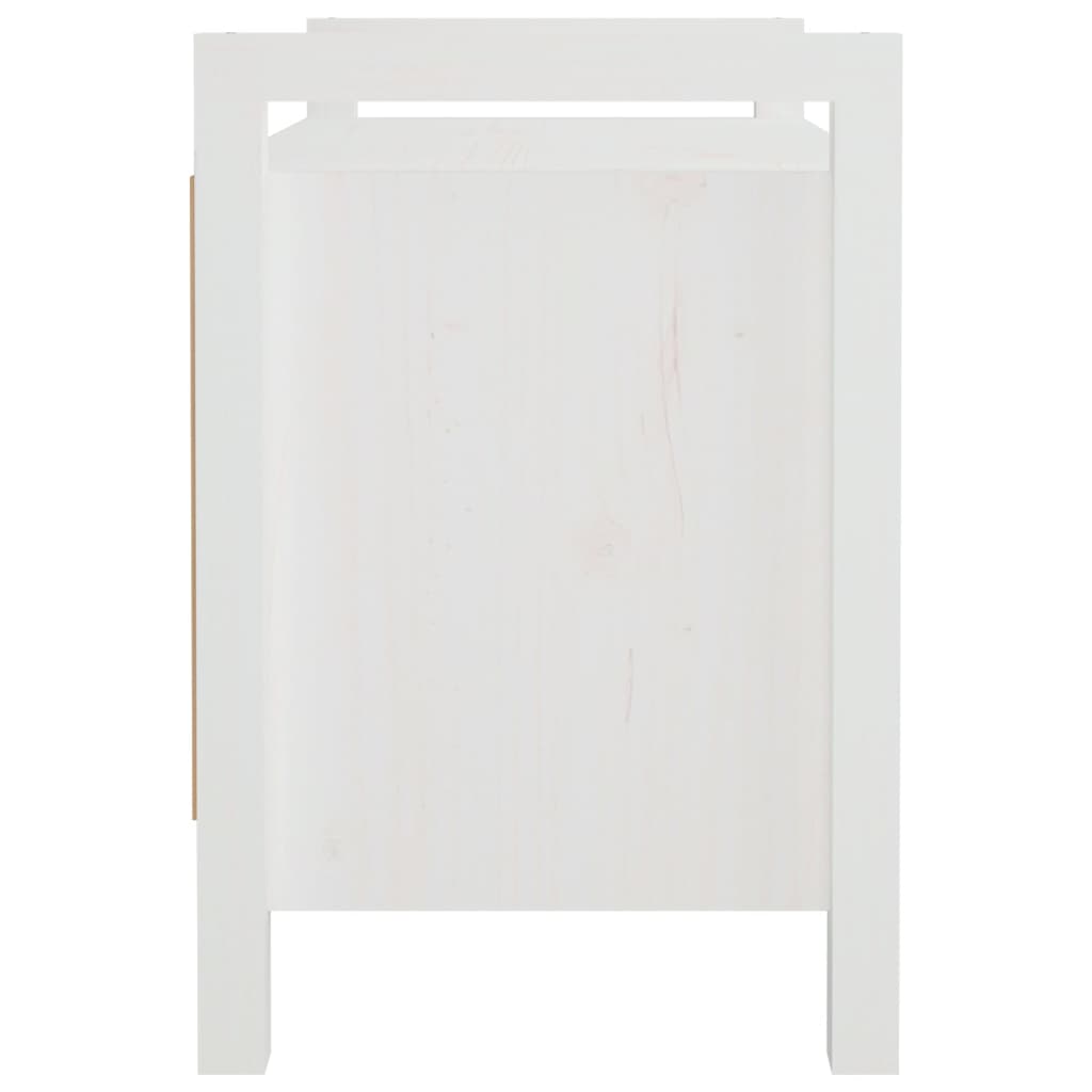 vidaXL Klupa za hodnik bijela 80 x 40 x 60 cm od masivne borovine