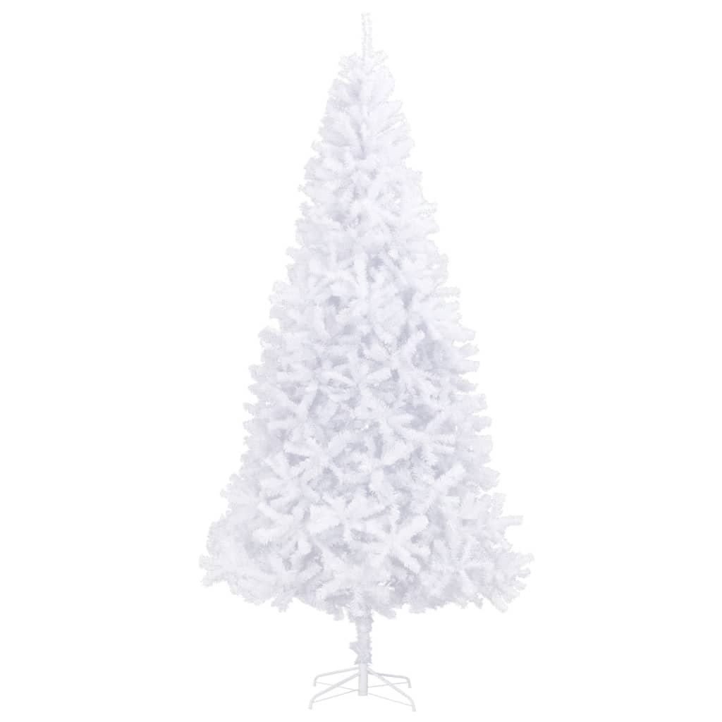 vidaXL Umjetno osvijetljeno božićno drvce i kuglice LED 300 cm bijelo