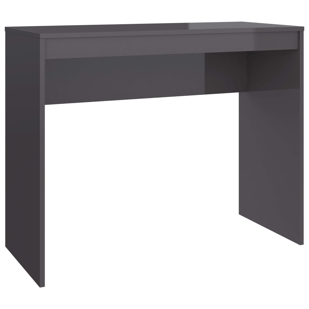 vidaXL Radni stol visoki sjaj sivi 90 x 40 x 72 cm konstruirano drvo