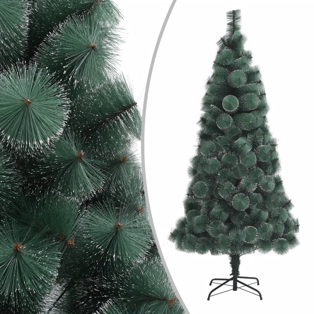 vidaXL Umjetno osvijetljeno božićno drvce sa stalkom zeleno 240 cm PET
