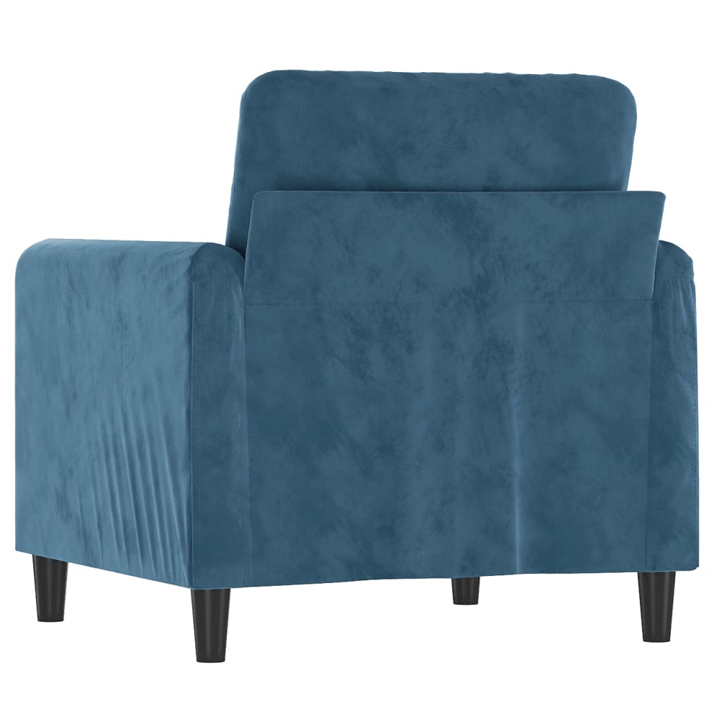 vidaXL Fotelja plava 60 cm baršunasta