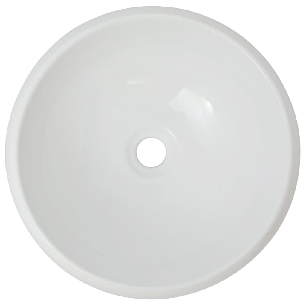vidaXL Umivaonik s miješalicom keramički okrugli bijeli