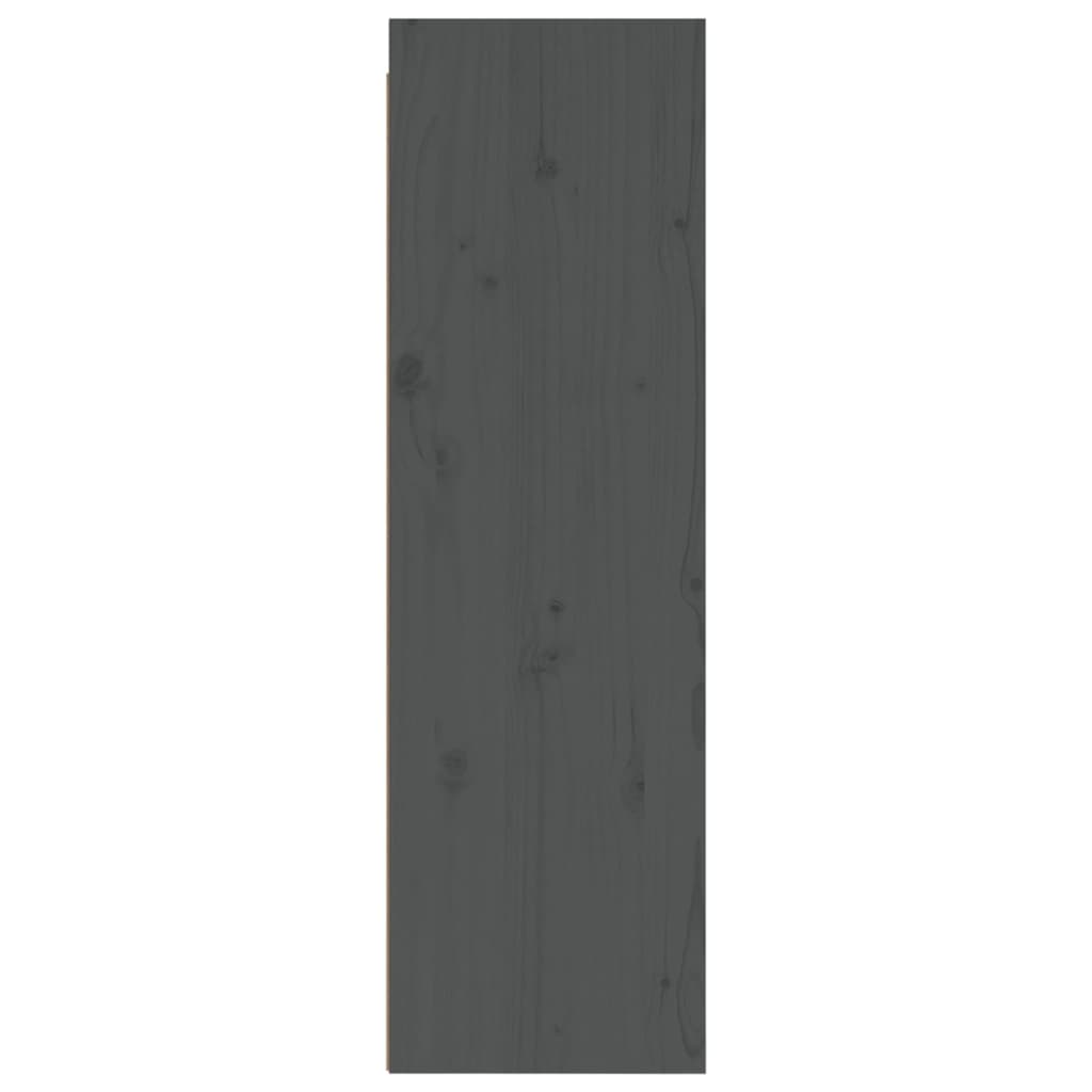 vidaXL Zidni ormarići 2 kom sivi 30 x 30 x 100 cm od masivne borovine