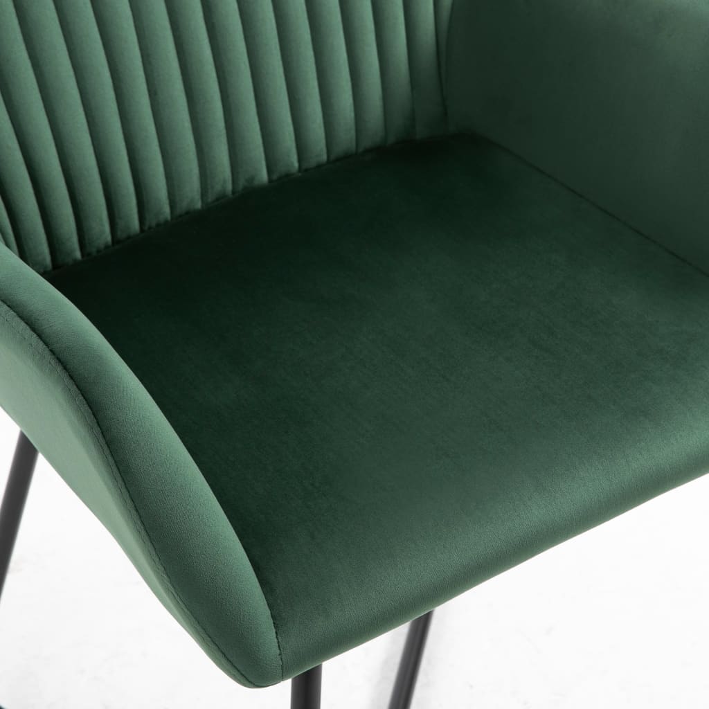 vidaXL Blagovaonske stolice 2 kom zelene baršunaste