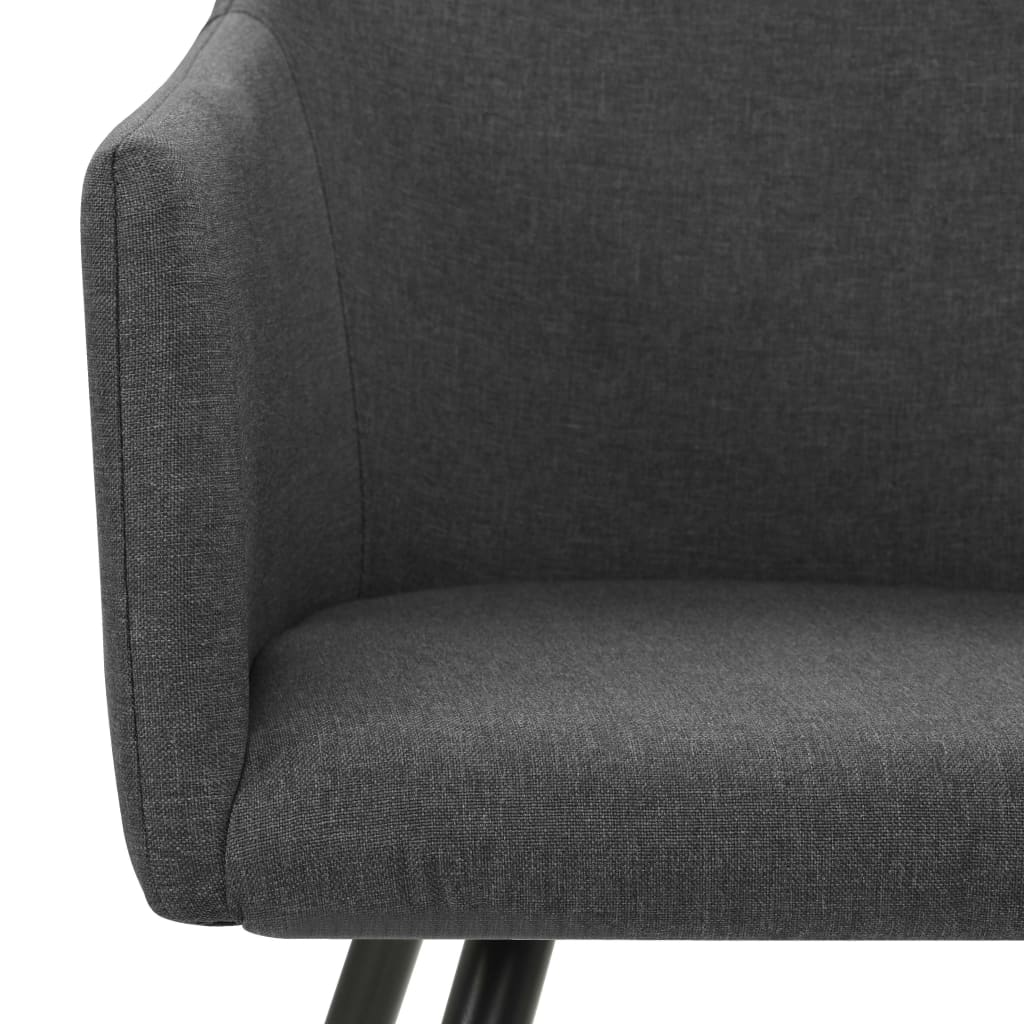 vidaXL Blagovaonske stolice od tkanine 4 kom tamnosive
