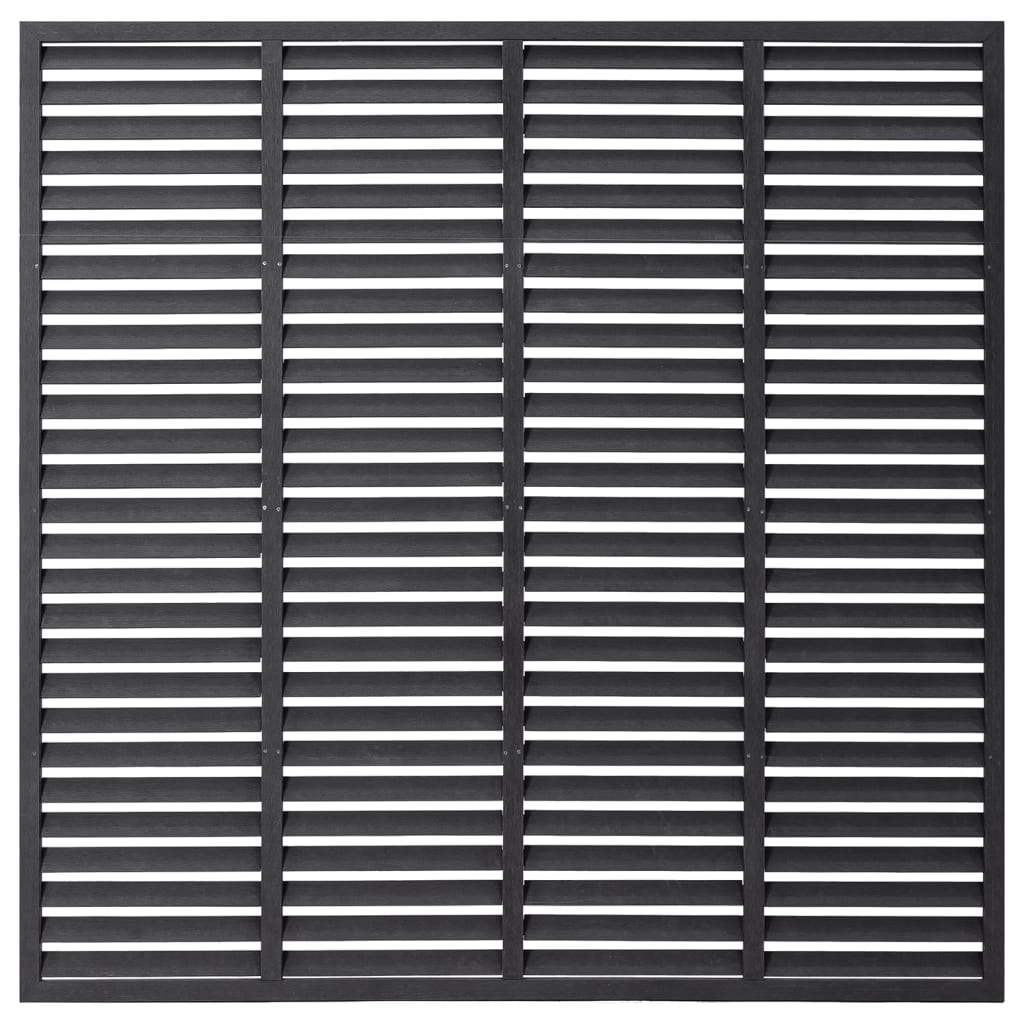 vidaXL Rešetkasta ograda od WPC-a 180 x 180 cm siva