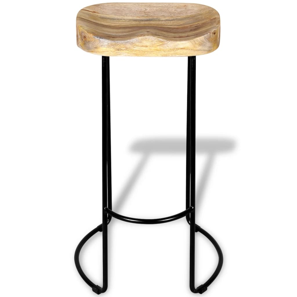 vidaXL Barske stolice od masivnog drva manga 2 kom
