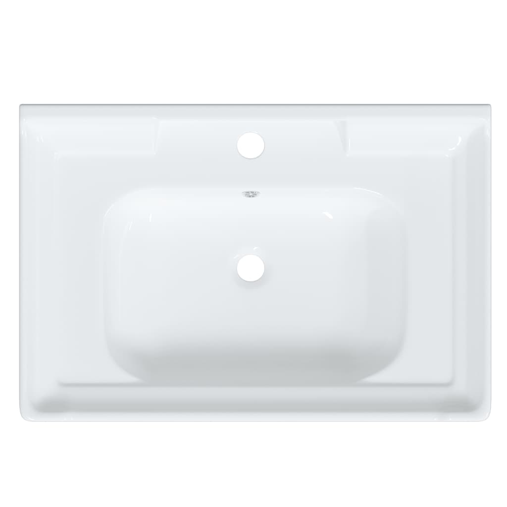 vidaXL Kupaonski umivaonik bijeli 71 x 48 x 23 cm pravokutni keramički