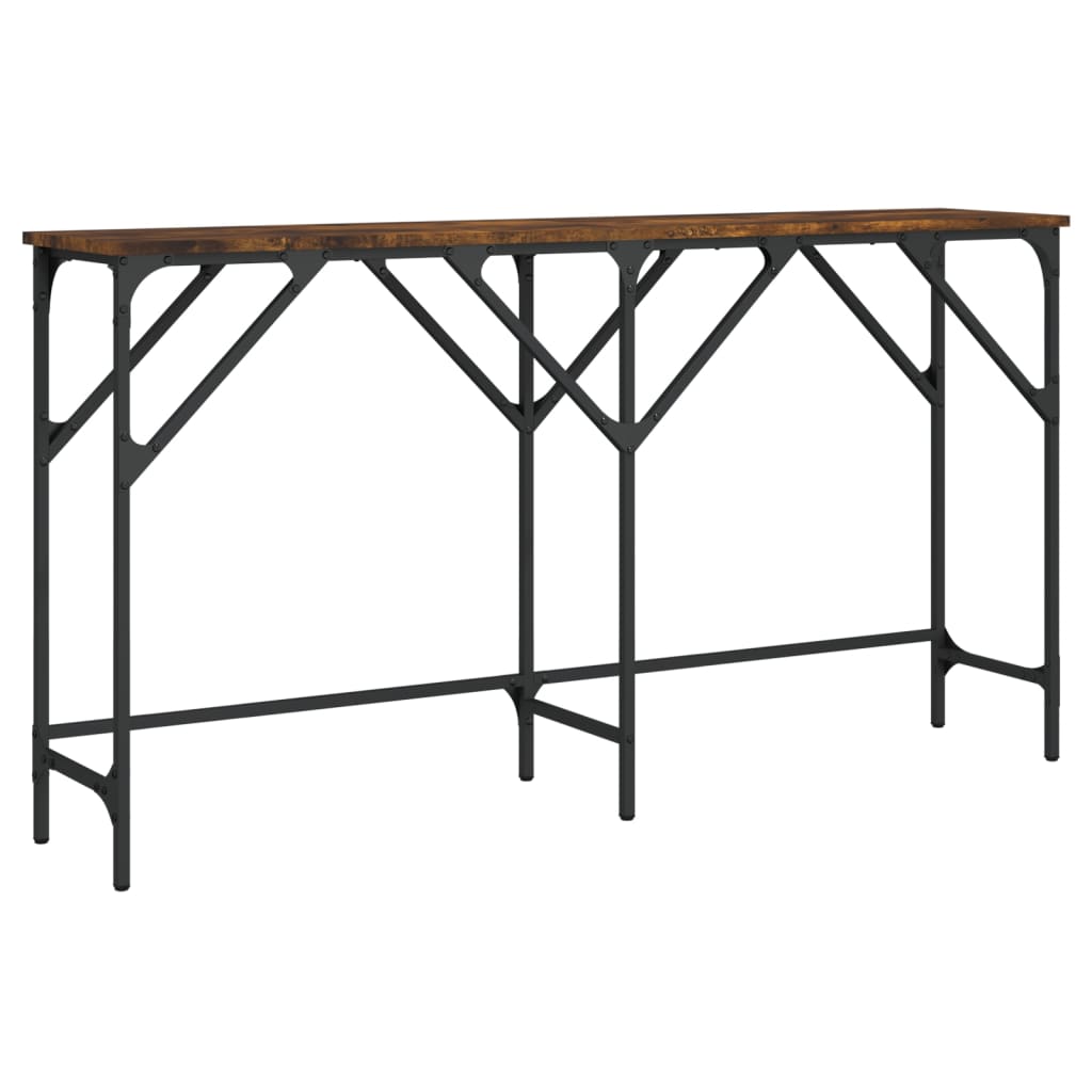 vidaXL Konzolni stol boja hrasta 140x29x75 cm od konstruiranog drva