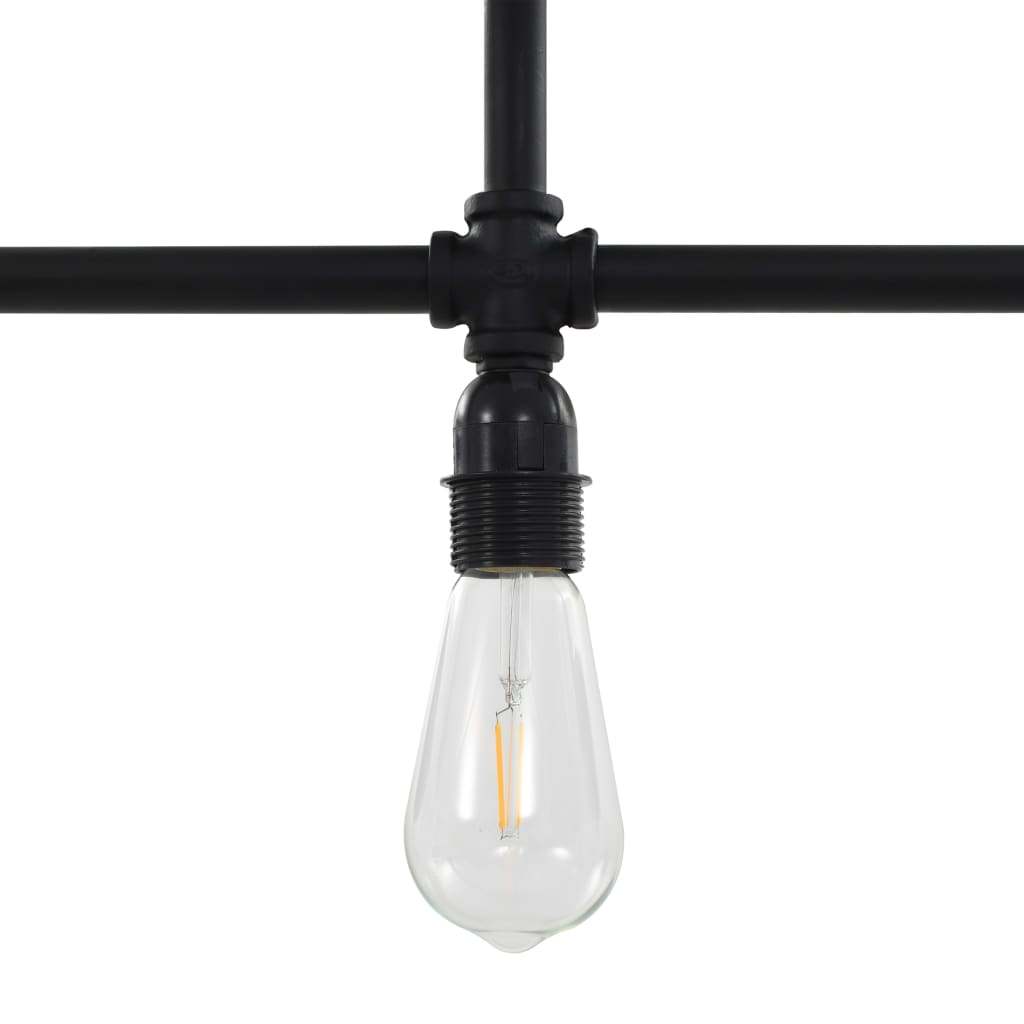 vidaXL Stropna svjetiljka crna 3 x žarulja E27