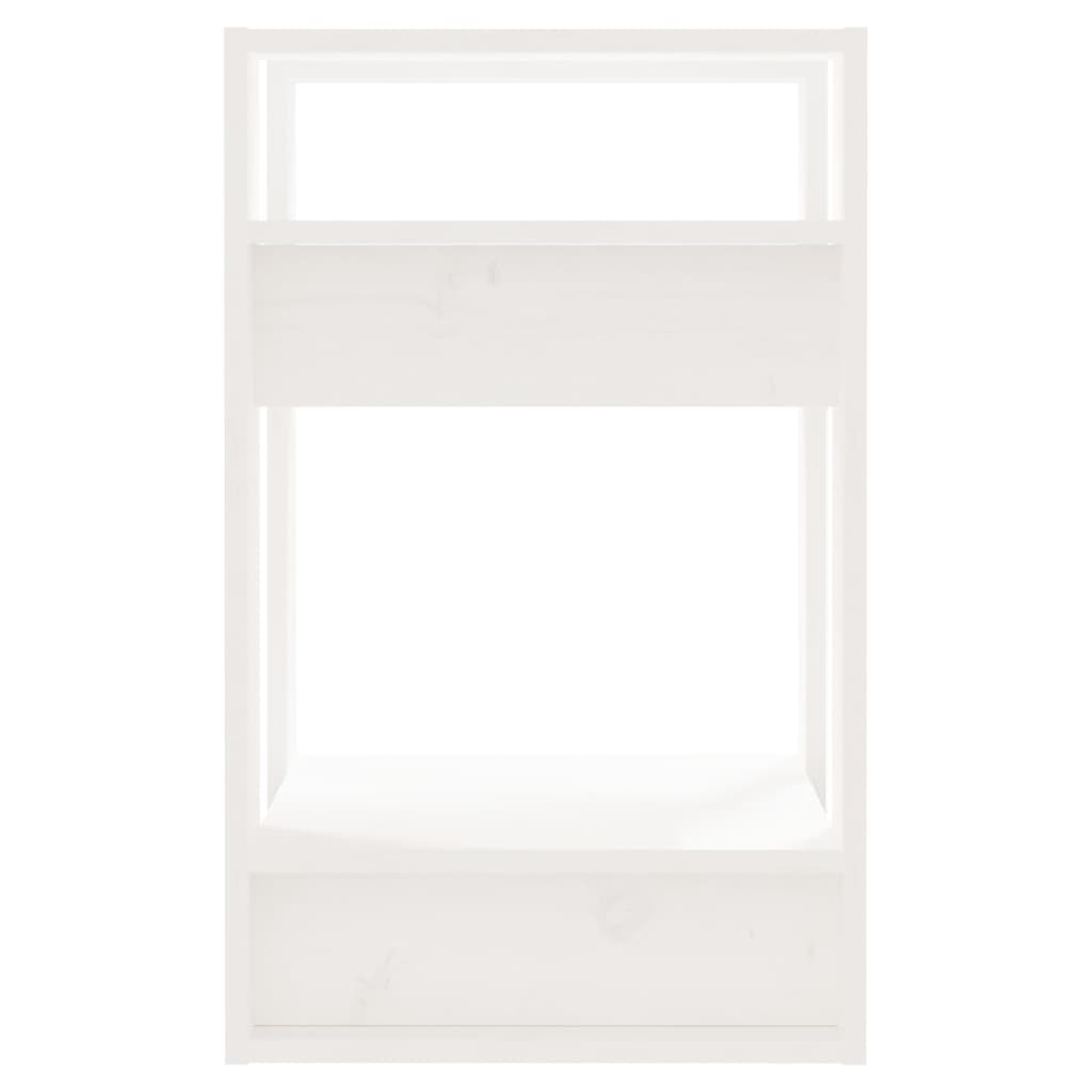 vidaXL Ormarić za knjige / pregrada bijeli 41 x 35 x 57 cm od borovine