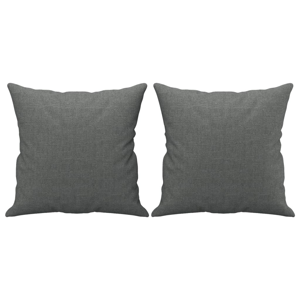 vidaXL Dvosjed s ukrasnim jastucima tamnosivi 120 cm od tkanine