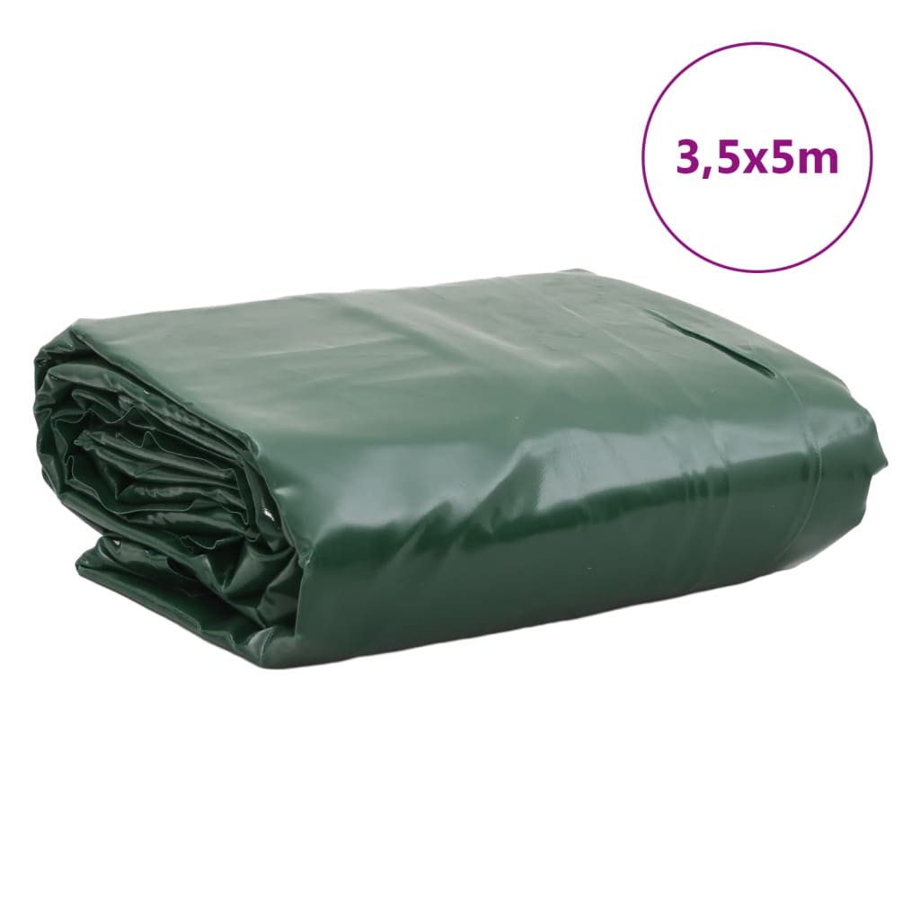 vidaXL Cerada zelena 3,5 x 5 m 650 g/m²