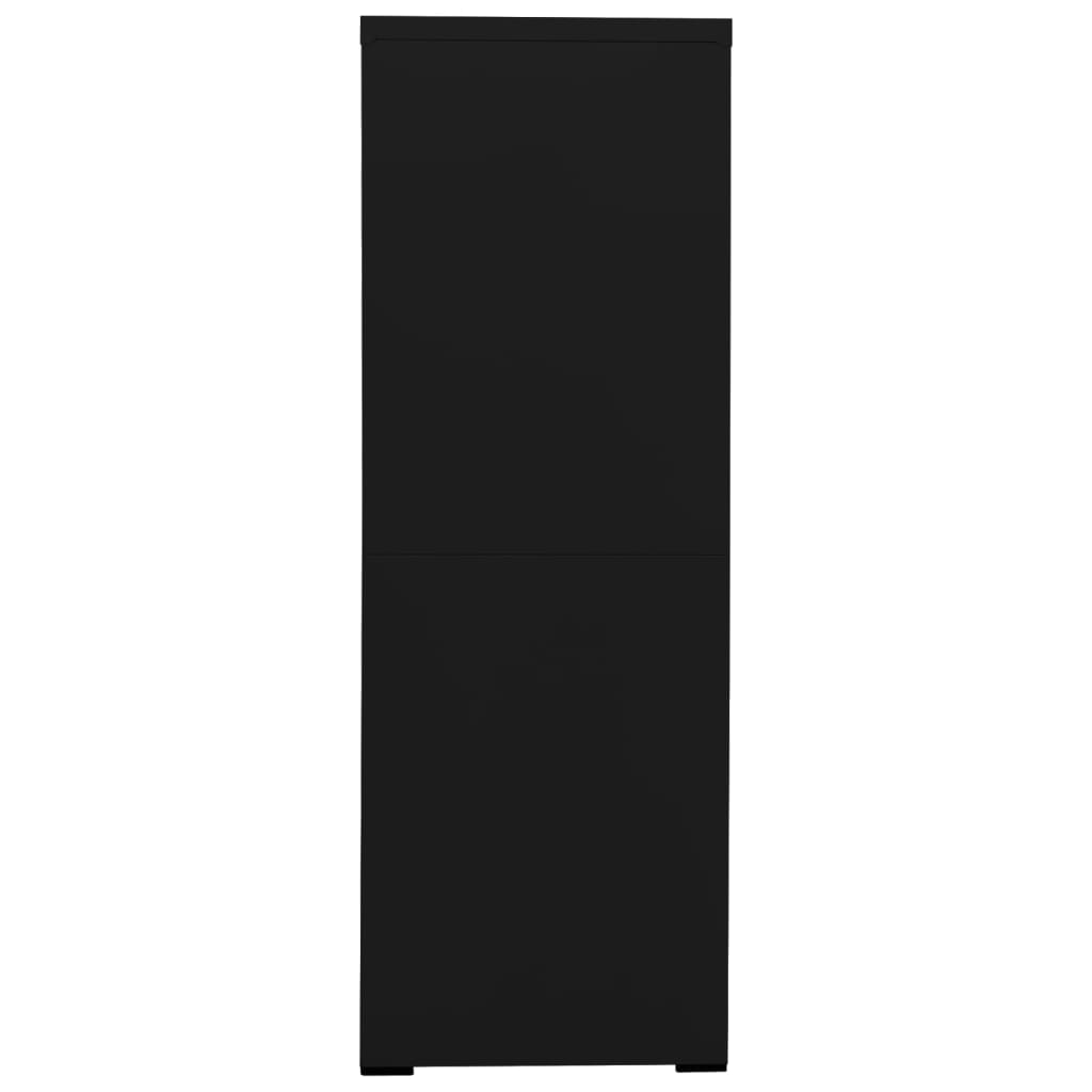 vidaXL Ormarić za spise crni 90 x 46 x 134 cm čelični