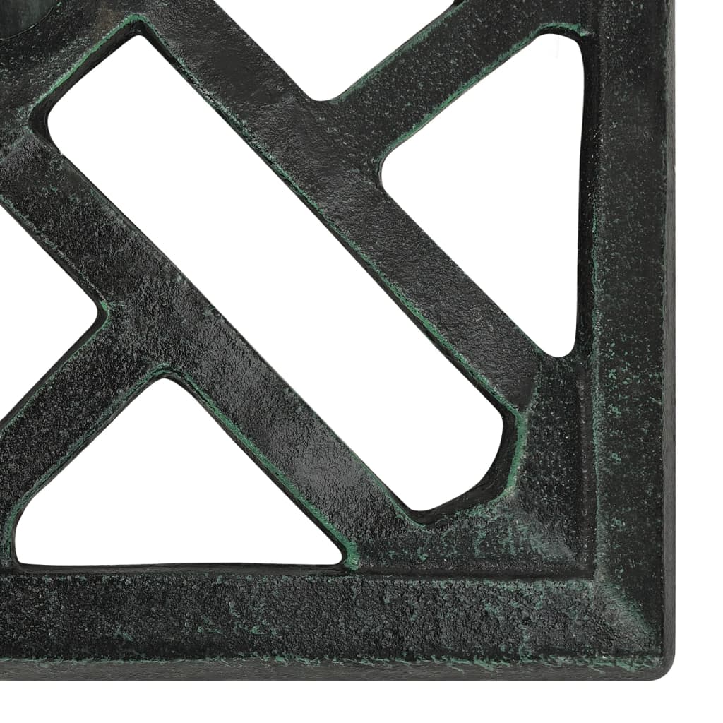 vidaXL Stalak za suncobran zeleni 44 x 44 x 31 cm od lijevanog željeza