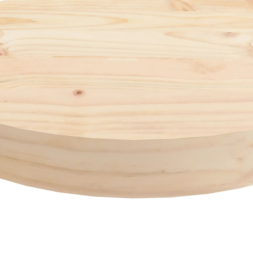 vidaXL Ploča za stol okrugla Ø 30 x 3 cm od masivne borovine