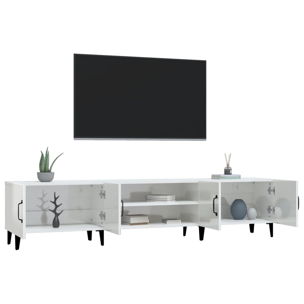 vidaXL TV ormarić sjajni bijeli 180x31,5x40 cm od konstruiranog drva