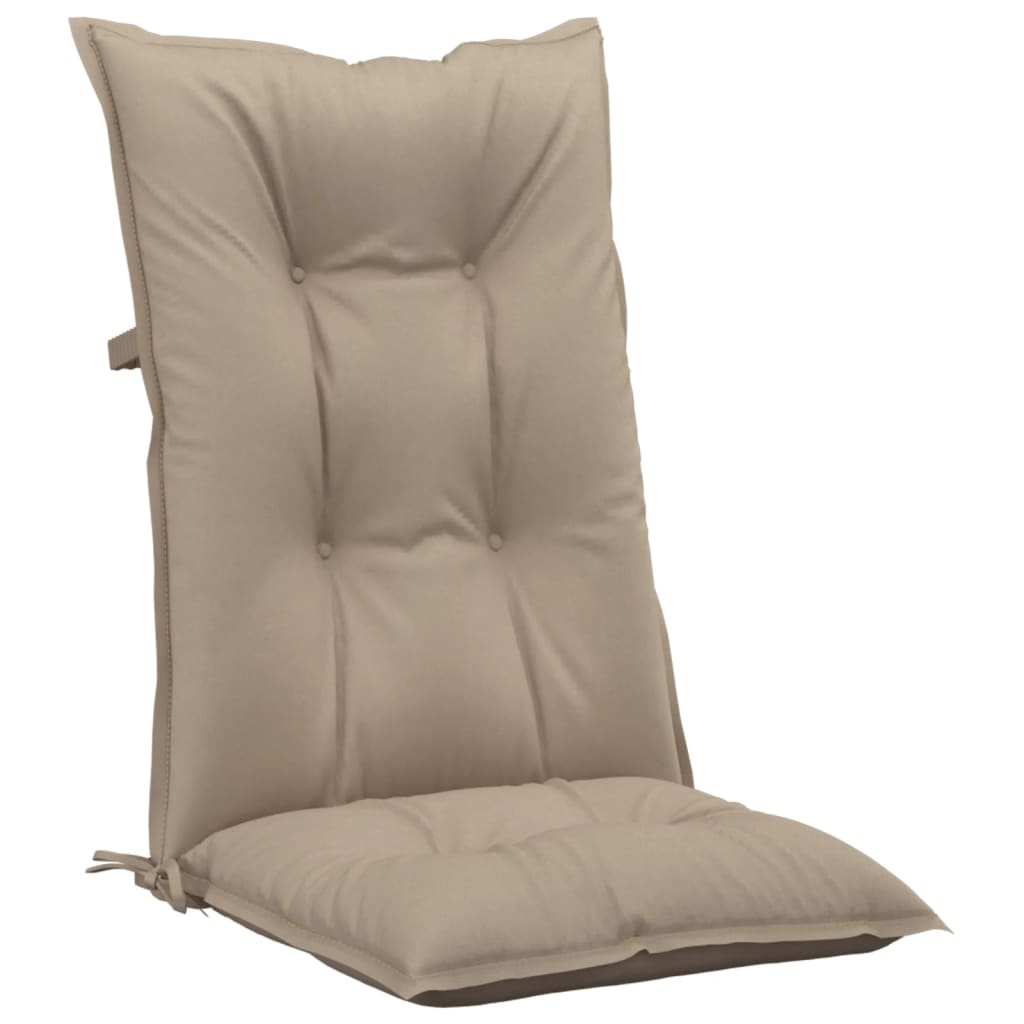 vidaXL Jastuci za vrtne stolice 2 kom smeđesivi 120x50x7 cm od tkanine