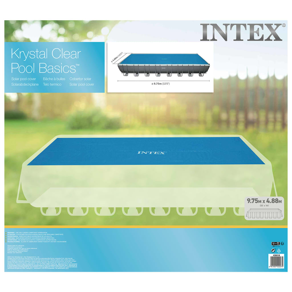 Intex solarna navlaka za bazen plava 960 x 466 cm polietilenska