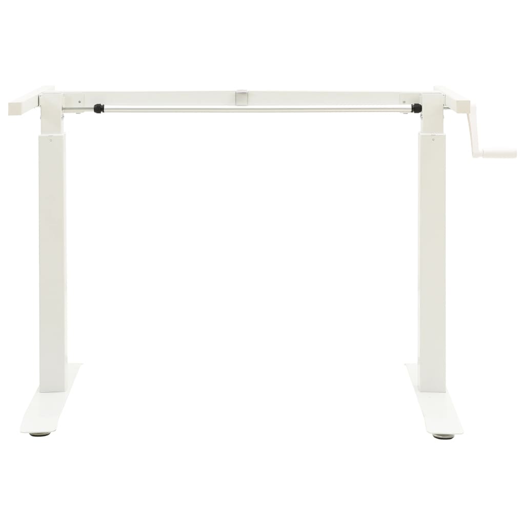 vidaXL Podesivi okvir za radni stol s ručicom za rad stojeći bijeli