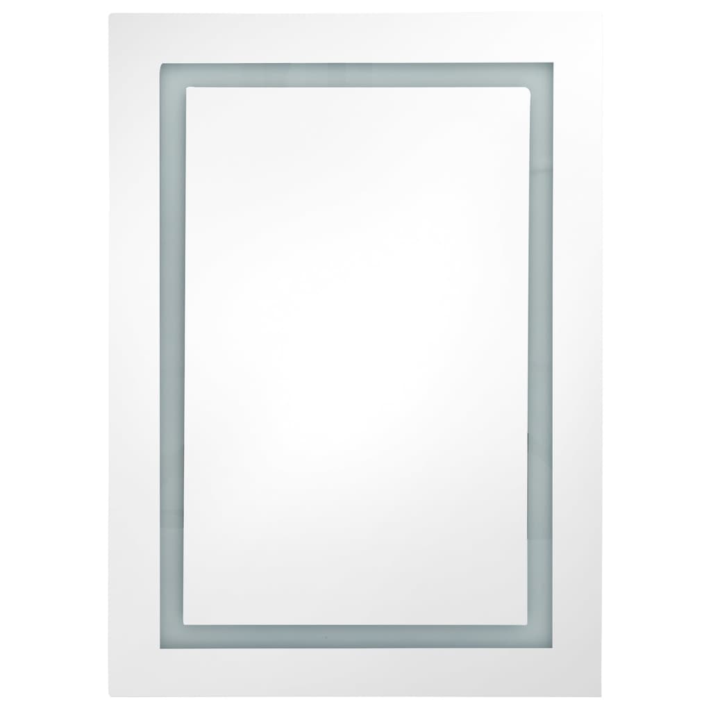 vidaXL LED kupaonski ormarić s ogledalom sjajni sivi 50 x 13 x 70 cm