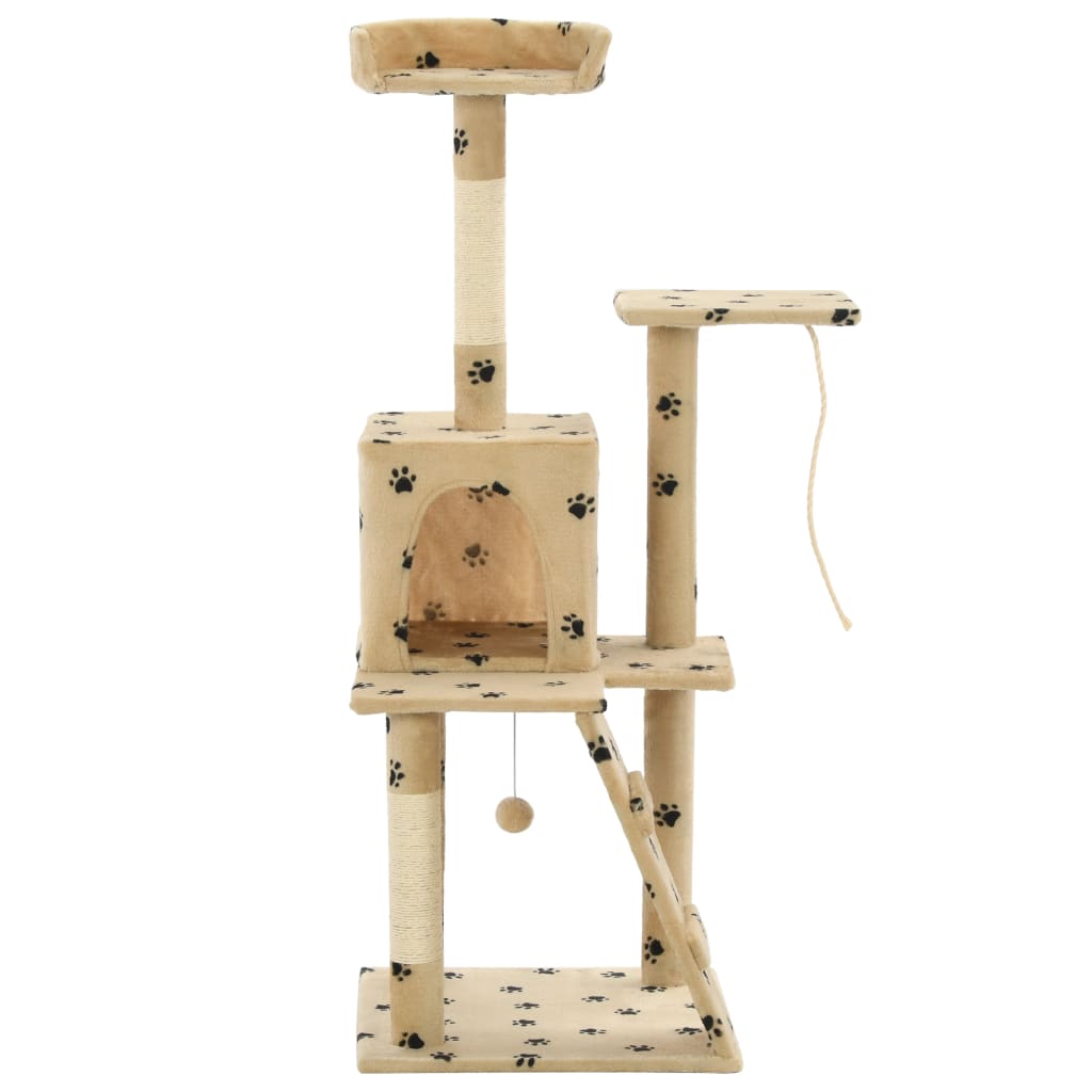 vidaXL Penjalica za mačke sa stupovima za grebanje od sisala 120 cm bež