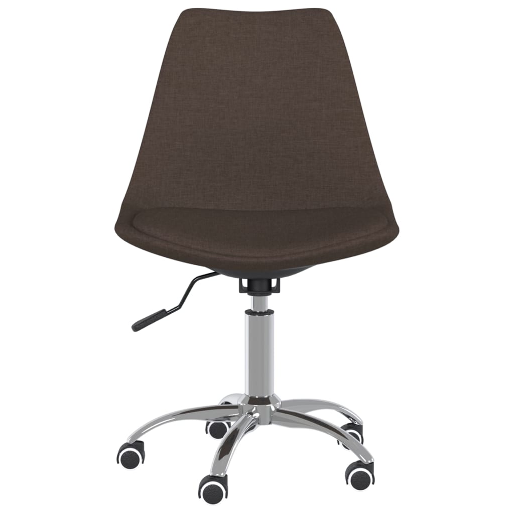 vidaXL Okretna uredska stolica od tkanine tamnosmeđa