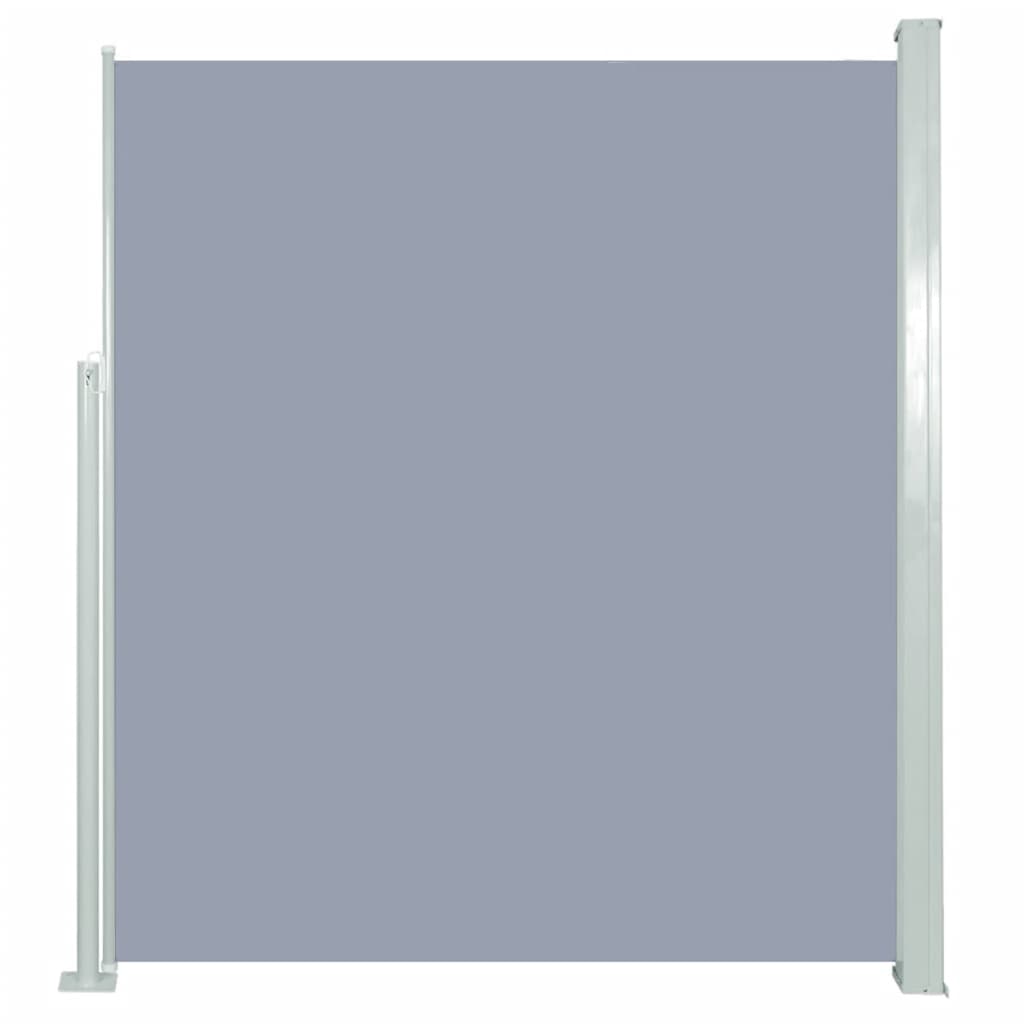 vidaXL Uvlačiva bočna tenda 160 x 500 cm siva
