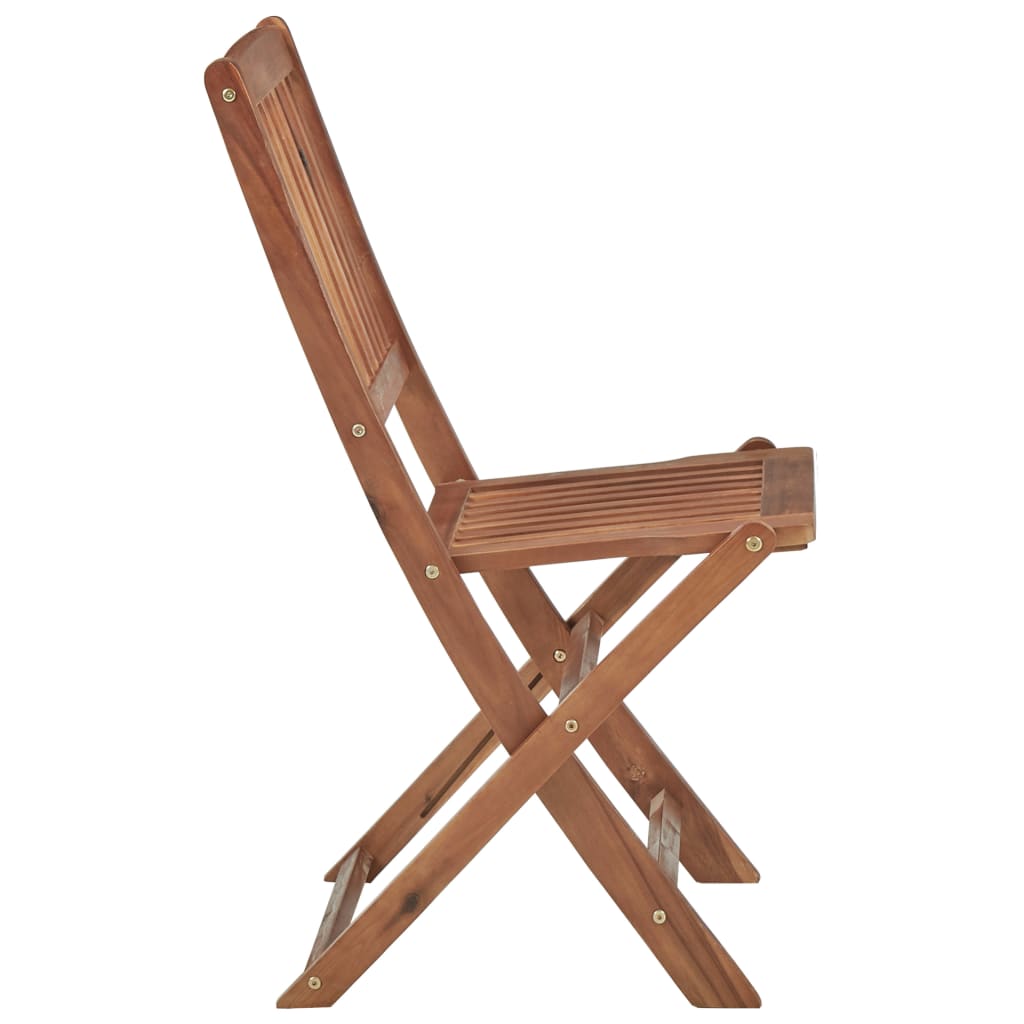 vidaXL Sklopive vrtne stolice s jastucima 2 kom masivno bagremovo drvo